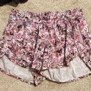 Floral Pink lululemon tracker shorts